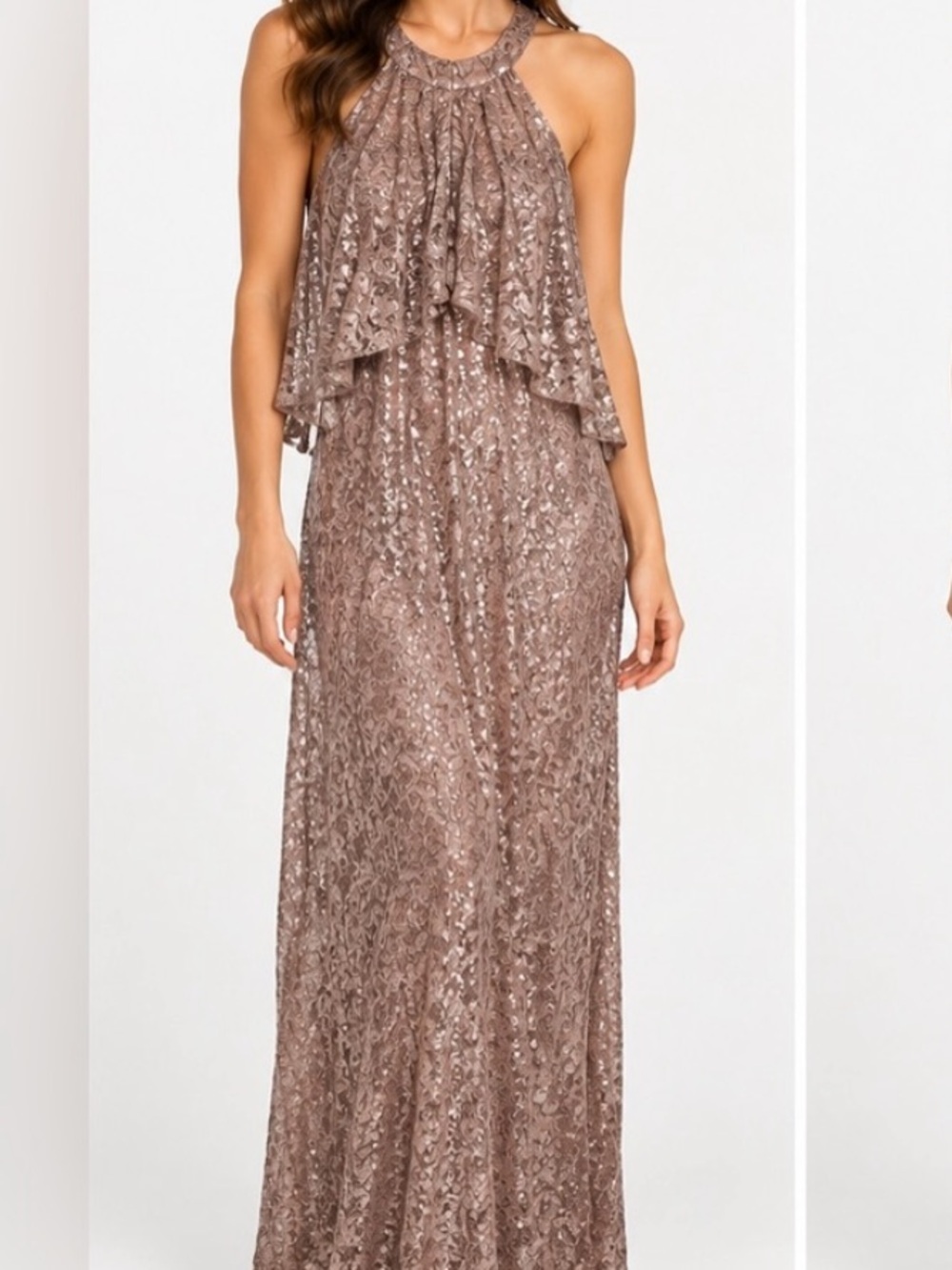 Marina Sequin Long Dress nwt
